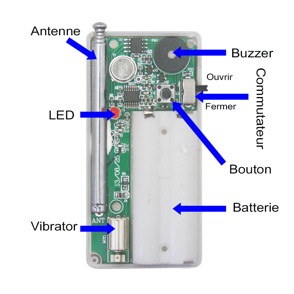 Mini Kit émetteur Récepteur Sans Fil Vibreur & Ronfleur Tri-mode (Modè –  Magasin d'interrupteurs sans fil