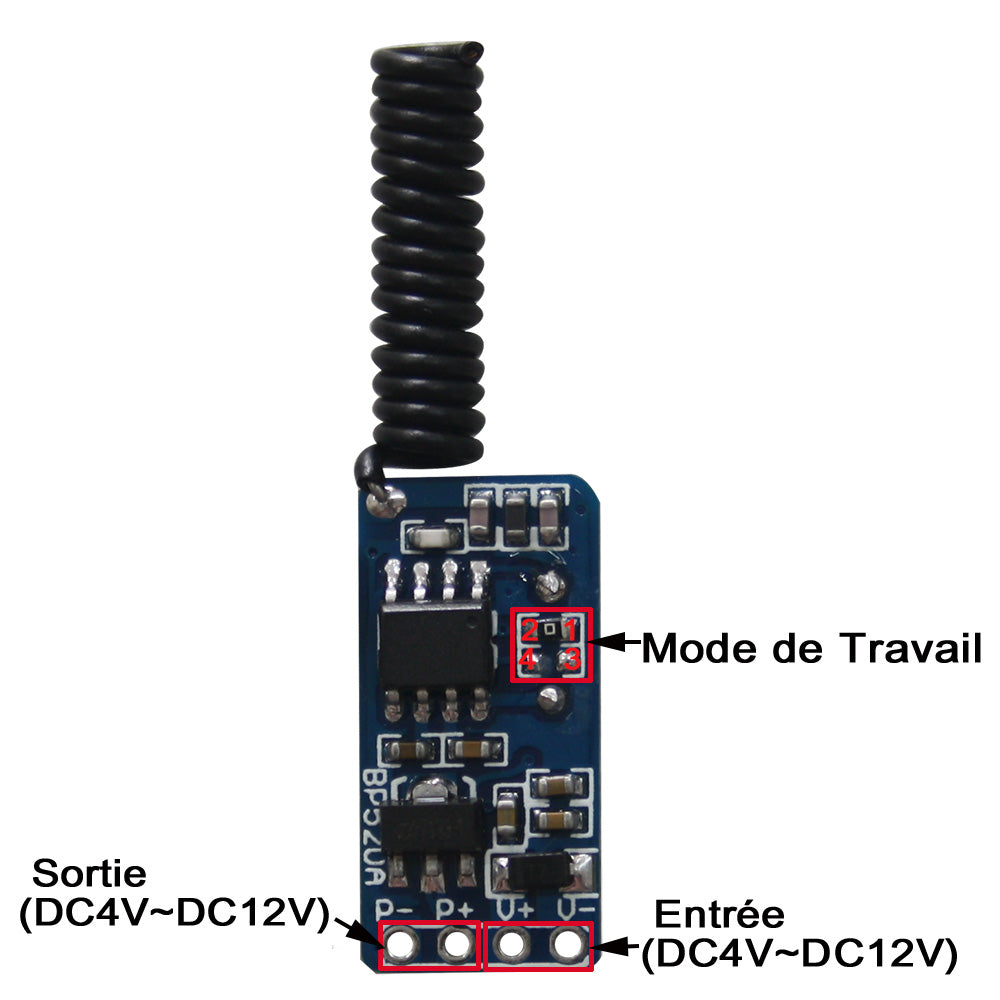 Module Récepteur Pour Récepteur Sans Fil 4 Ou 8 Canaux Avec Bande RF M715 710 740 Mhz Compressee