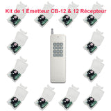 0-99s interrupteur sans fil avec minuterie kit 1 émetteur 12 récepteur
