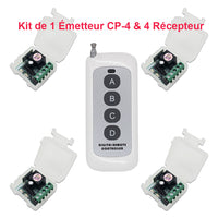 0-99s interrupteur sans fil avec minuterie kit 1 émetteur 4 récepteur