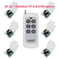 0-99s interrupteur sans fil avec minuterie kit 1 émetteur 6 récepteur