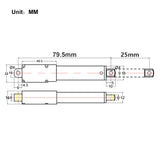 Verin Electrique Compact - 25MM Course pour les Espaces Restreints (Modèle 0041647)
