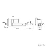 Vérin électrique 2000N 200kg course 50MM actionneur linéaire avec potentiomètre intégré (Modèle 0041662)