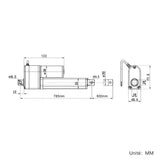 Vérin électrique 1000N 100kg course 600MM actionneur linéaire avec potentiomètre intégré (Modèle 0041672)