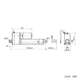 Vérin électrique 1000N 100kg course 900MM actionneur linéaire avec potentiomètre intégré (Modèle 0041675)