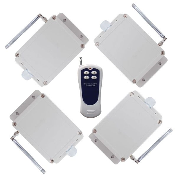 1 Émetteur contrôle 4 récepteurs système de télécommande radio