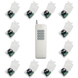 1000M 12 Canaux CC Kit Récepteur Radio & Émetteur 12 Boutons Avec Fonction Temporisé NF / NO 4 Modes de Contrôle