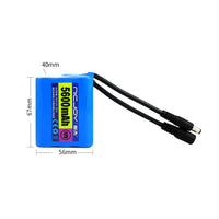 12V 5600mAh Paquet de Batterie au Lithium Rechargeable (Modèle 0010203)