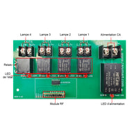 100M Interrupteur étanche 4 voies 230V CA pour télécommandé 4 lampes (Modèle 0020220)