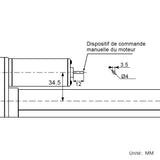 Dispositif de commande manuelle pour vérin électrique A (Modèle 0044130)
