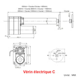 Support de disque circulaire fixe à tête pour vérin électrique C / F (Modèle 0043075)