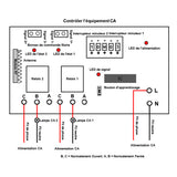 Émetteur récepteur temporise 1000M 220V 2 canaux temporisation ajustable 0s~99h (Modèle 0020487)