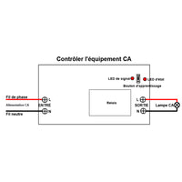 Interrupteur radiocommandé 500M déclenché par tension CA avec sortie CA 220V/230V (Modèle 0023004)