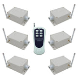 Système de télécommande sans fil RF à 1 télécommande & 6 récepteurs CC