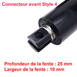 Personnalisation du style de connecteur avant de montage du vérin électrique C (Modèle 0044109)