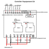 2 Canaux 30A 380VCA kit émetteur récepteur sans fil contrôler 2 appareils (Modèle 0020072)