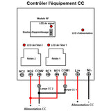 Kit de télécommande RF à une télécommande et trois récepteurs CC avec sortie haute puissance 30A (Modèle 0020743)