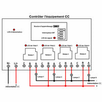 4 Canaux CC 5000M télécommande longue portée avec contact sec sans fil (Modèle 0020110)