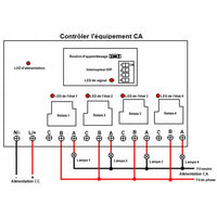 4 Canaux CC 5000M télécommande longue portée avec contact sec sans fil (Modèle 0020110)