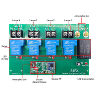 5000M 4 Canaux  Sortie d'Alimentation CA Haute Puissance 30A RF Étanche Récepteur Sans Fil Avec Fonction de Télécommande et de Rétroaction (modèle 0020672)