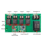 4 Canaux 5KM Telecommande Radio Longue Portee CA 100~240V Sortie