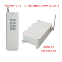 4 Canaux télérupteur sans fil haute puissance distance de travail 5KM