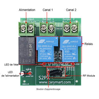 6 Canaux Télécommande Contrôle 3 Récepteur Sans Fil Imperméable pour Une Contrôler Multiple de Systèmes (Modèle 0020755)