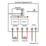 8 Voies CC 6V/9V/12V/24V entrée sortie un-contrôle-quatre pour système radio RF (Modèle 0020723)