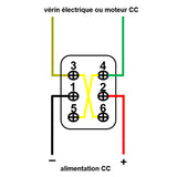 Contrôleur portatif pour le contrôle manuel des moteurs CC ou des vérins électriques en mode de travail momentané avec boutons haut et bas (Modèle 0043012)