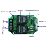Interrupteur sans fil RF DC12V 24V contrôle l'extension et la rétraction des vérins électriques (Modèle 0020605)