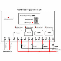 Portée de commande 5KM CA haute performance interrupteur volet roulant sans fil 4 voies (Modèle 0020111)