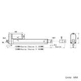 Kit de télécommande de actionneur linéaire électrique industriel 12V 24V 450 lbs 2000N (Modèle 0043083)