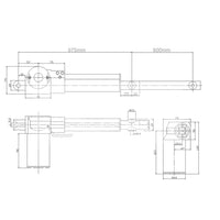 Vérin électrique industriel course 800MM actionneur linéaire 6000N 600kg (Modèle 0041518)