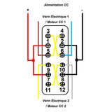 Contrôleur portatif mode momentané avec 4 boutons-poussoirs pour moteurs CC et vérins électriques (Modèle 0040026)