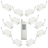 Émetteur 12 Voies & 12 Récepteurs CC Système de Télécommande RF