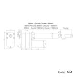 Kit de Contrôle Synchrone pour Deux Verin Electrique Forte Charge 8000N 50MM-600MM (Modèle 0043053)