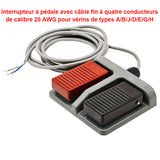 Interrupteur à pédale double à mode momentané pour moteur CC & vérin