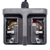 Interrupteur à pédale double à mode momentané pour moteur CC et vérin électrique (Modèle 0044107)