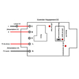 Interrupteur contact sec CA 220/230V 30A activé par signal de contact sec (Modèle 0023011)