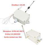 Interrupteur contact sec CA 220/230V 30A activé par signal de contact sec