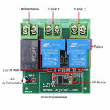 Interrupteur de télécommande sans fil sortie 220V CA 30A pour émetteur et récepteur à une contrôler quatre (Modèle 0020756)