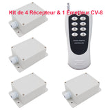 Interrupteur télécommande sans fil pour 1 émetteur & 4 récepteurs
