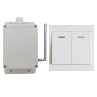 Interrupteur Poussoir Sans Fil + Récepteur et Télécommande Murale