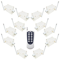 Kit de Interrupteur Sans Fil 1 Télécommande & 12 Récepteurs RF