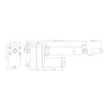 Telecommande Verin Electrique Forte Charge 5000N Course 700MM-1000MM