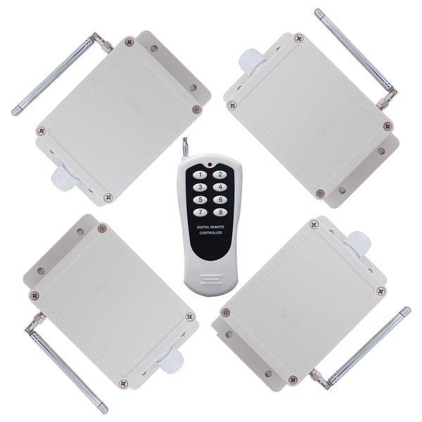 Kit de télécommande sans fil 500M CA avec sortie relais à contact sec 30A
