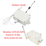 Kit émetteur récepteur radio CC 30A sortie relais activé par contact sec