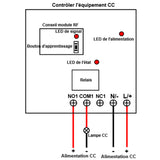 Kit émetteur récepteur radio étanche 1000M longue distance CC 6V/9V/12V/24V (Modèle 0020198)