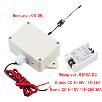 Kit récepteur & télécommande entrée & sortie CC commandé par tension CC
