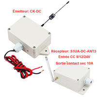 Kit télécommande CC 9/12/24V commandé par tension CC pour appareil CC/CA